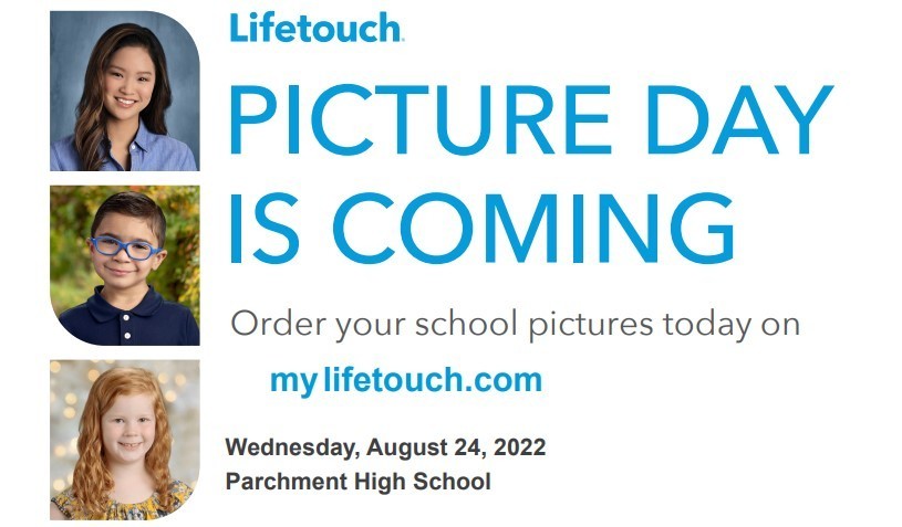 Picture day is coming.  Order your school pictures on mylifetouch.com 