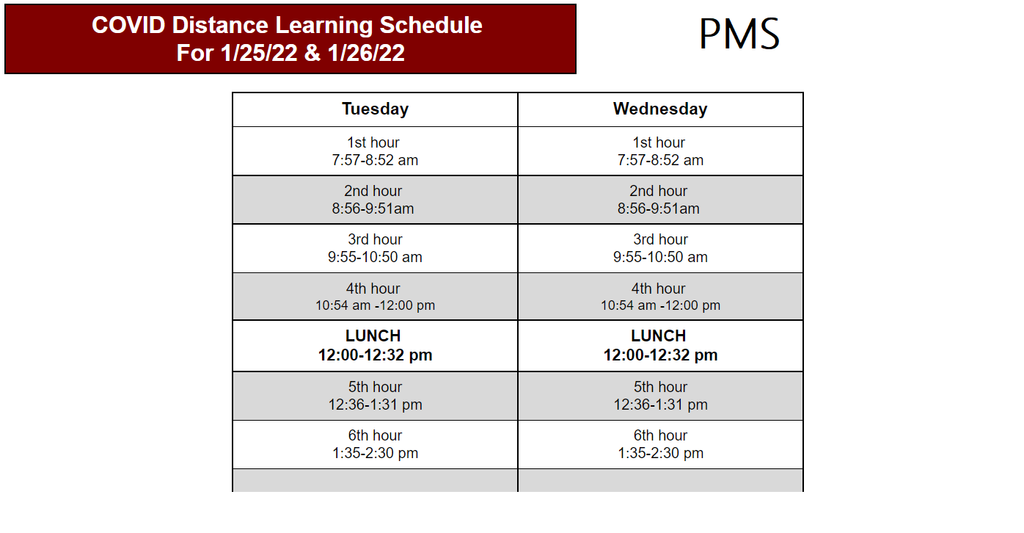 pms distance learning