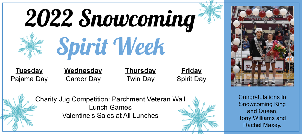 22 snowcoming spirit week